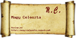 Magy Celeszta névjegykártya